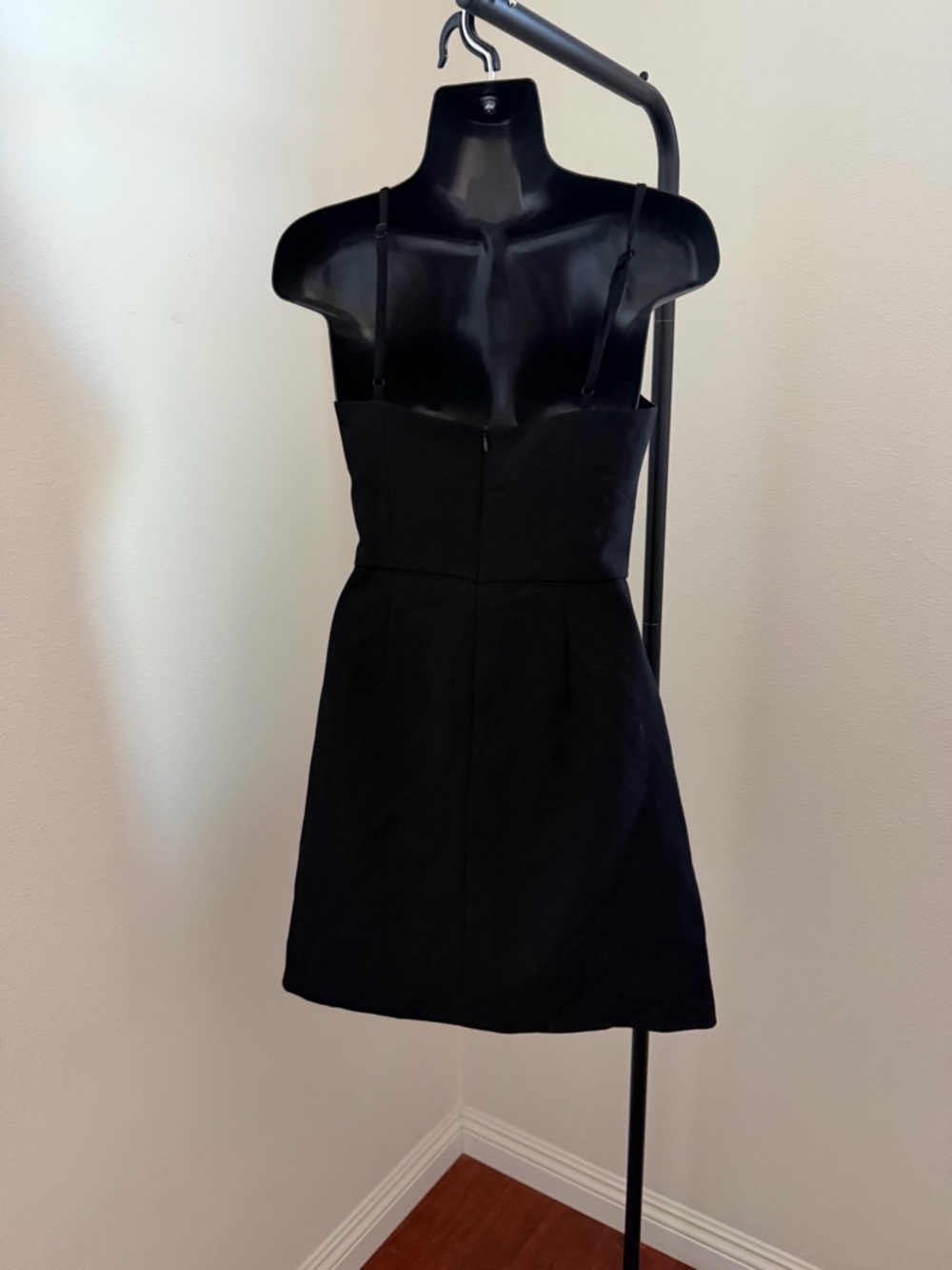 French Connection Black Mini Dress with Spaghetti Straps - Picture 4 of 7